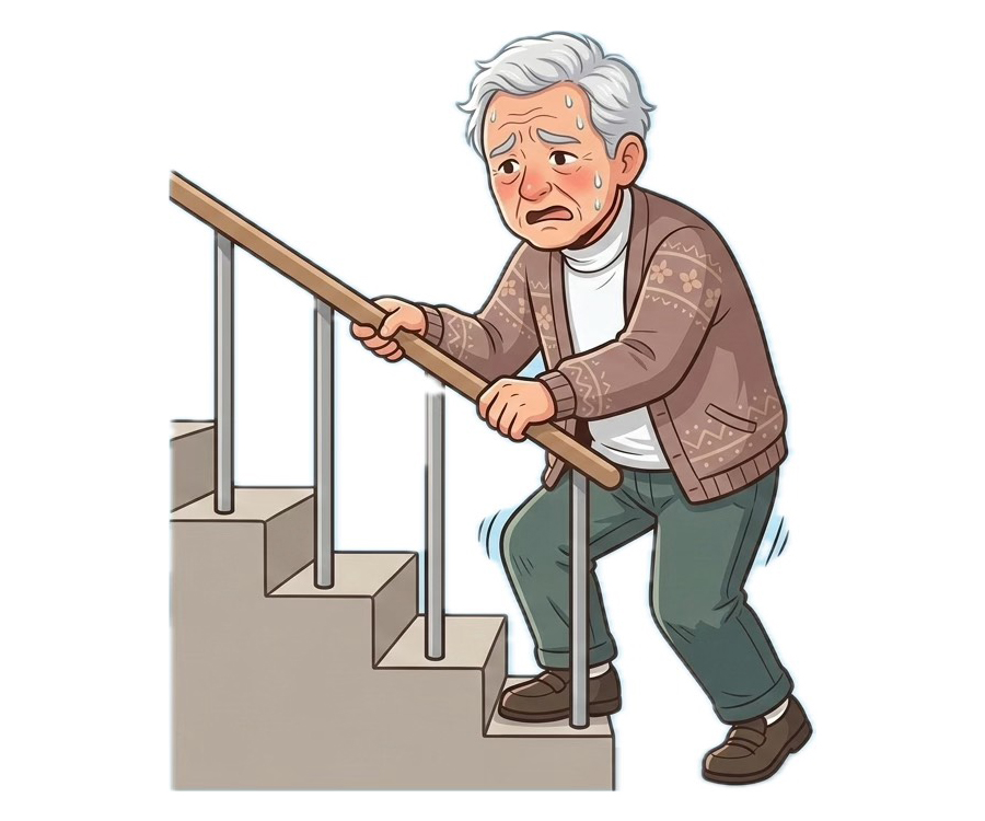 爬樓梯示意圖